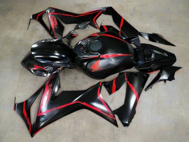 Carénages Moto Honda CBR650R 2021-2023 - Noir Brillant Rouge Bande Abordables