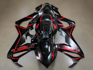 Carénages Moto Honda CBR650R 2021-2023 - Noir Brillant Rouge Bande Abordables