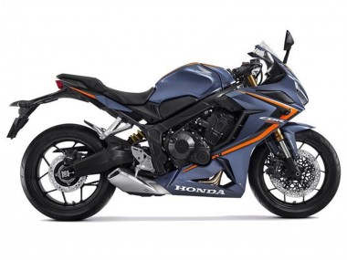 Carénages Moto Honda CBR650R 2021-2023 - Bleu Mat Foncé Orange Noir Abordables