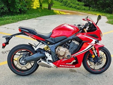 Carénages Moto Honda CBR650R 2021-2023 - Rouge Blanc Noir Bande Abordables