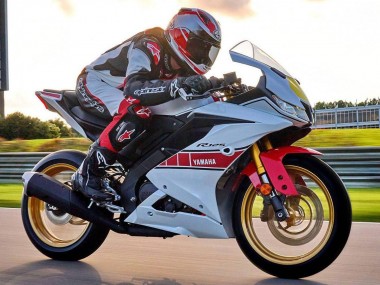 Carénages Moto Yamaha YZF R125 2019-2024 - Blanc Rouge Jaune Abordables