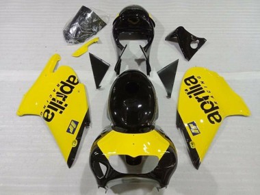 Carénages Moto Aprilia RS250 1999-2004 - Jaune Noir Brillant Abordables