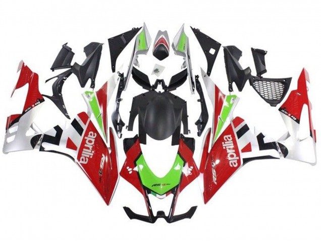 Carénage Moto Aprilia RSV4 1000 2009-2015 - Rouge Blanc Vert