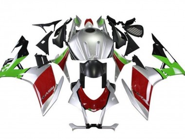 Carénages Moto Aprilia RSV4 1000 2009-2015 - Argent Noir Rouge Vert Abordables