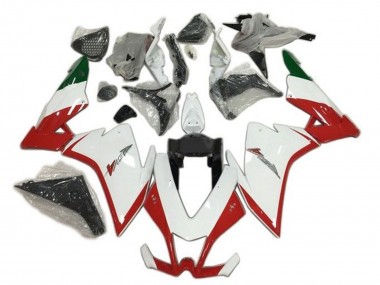 Carénages Moto Aprilia RSV4 1000 2009-2015 - Rouge Blanc Vert Abordables
