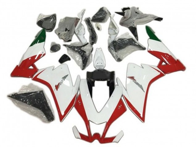 Carénages Moto Aprilia RSV4 1000 2009-2015 - Rouge Blanc Vert
