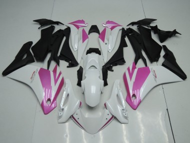 Carénages Moto Honda CBR125R 2002-2006 - Blanc Rose Noir Mat Abordables