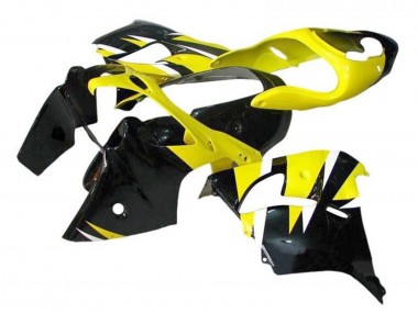 Carénages Moto Kawasaki ZX9R 2000-2001 - Jaune Noir Abordables