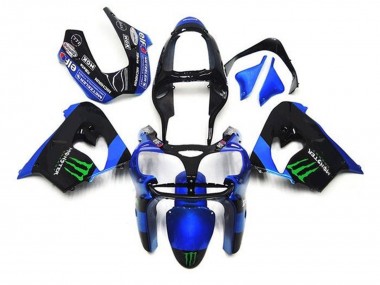 Carénages Moto Kawasaki ZX9R 2002-2003 - Bleu Noir Vert Monstre Abordables
