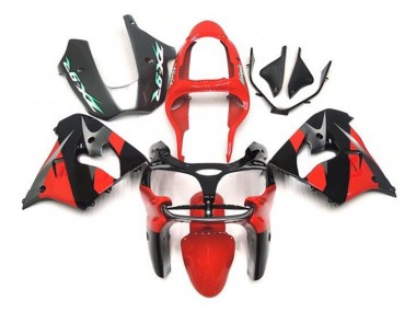 Carénages Moto Kawasaki ZX9R 2002-2003 - Rouge Noir Argent Abordables