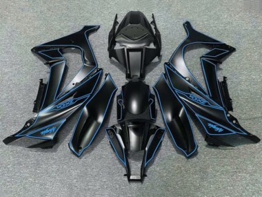 Carénages Moto Kawasaki ZX10R 2011-2015 - Noir Mat Bleu Abordables