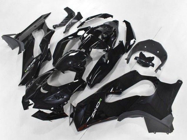Carénages Moto Kawasaki ZX10R 2021-2025 - Noir Brillant Blanc Vert Décalque
