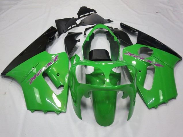 Carénages Moto Kawasaki ZX12R 2000-2001 - Vert Noir Violet