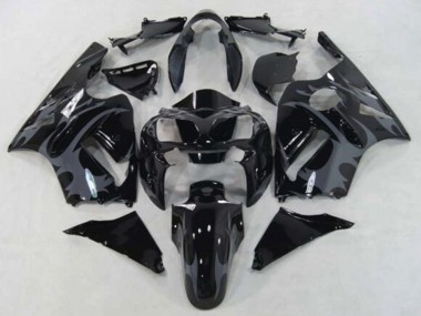Carénages Moto Kawasaki ZX12R 2002-2006 - Noir Brillant Gris Tribal Abordables