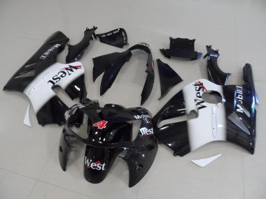 Carénages Moto Kawasaki ZX12R 2002-2006 - Noir Brillant Blanc Rouge West Mobil 4 Abordables