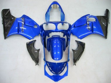 Carénage Moto Kawasaki ZX12R 2002-2006 - Bleu Noir Brillant Abordables