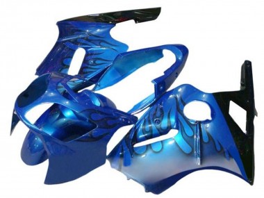 Carénages Moto Kawasaki ZX12R 2002-2006 - Bleu Flamme Noir Abordables