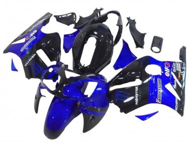 Carénages Moto Kawasaki ZX12R 2002-2006 - Bleu Noir Brillant Elf Bridgestone Monstre Abordables
