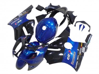 Carénages Moto Kawasaki ZX12R 2002-2006 - Bleu Noir Brillant Elf Bridgestone Abordables