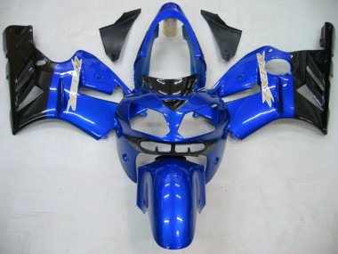 Carénages Moto Kawasaki ZX12R 2002-2006 - Bleu Noir Brillant Abordables