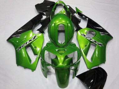 Carénages Moto Kawasaki ZX12R 2002-2006 - Vert Noir Brillant Abordables