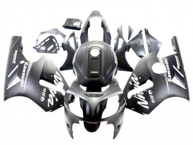 Carénages Moto Kawasaki ZX12R 2002-2006 - Noir Mat Blanc Abordables