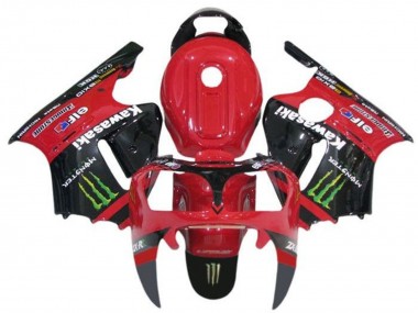 Carénages Moto Kawasaki ZX12R 2002-2006 - Rouge Noir Vert Elf Monstre Abordables