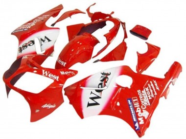 Carénages Moto Kawasaki ZX12R 2002-2006 - Rouge Blanc West Abordables
