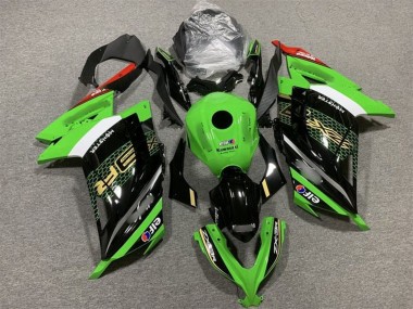 Carénages Moto Kawasaki EX300 2013-2024 - Vert Blanc Noir Rouge Elf Abordables