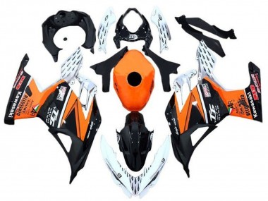 Carénages Moto Kawasaki Ninja 400 2018-2024 - Orange Blanc Noir Abordables