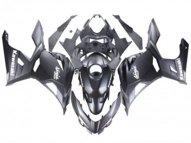 Carénages Moto Kawasaki Ninja 400 2018-2024 - Noir Mat Blanc Décalque Abordables