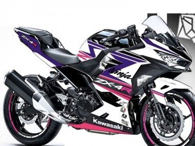 Carénages Moto Kawasaki Ninja 400 2018-2024 - Blanc Violet Rose Abordables