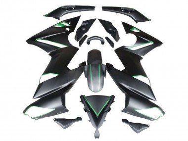 Carénages Moto Kawasaki Ninja 650 EX650 2009-2011 - Noir Mat Vert Bande Abordables