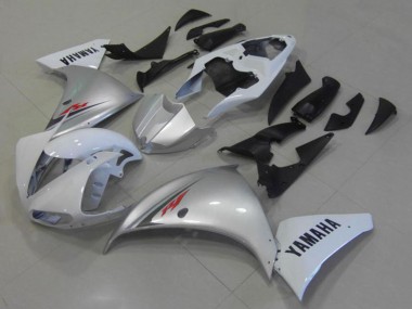 Carénages Moto Yamaha YZF R1 2012-2014 - Blanc Argent Abordables