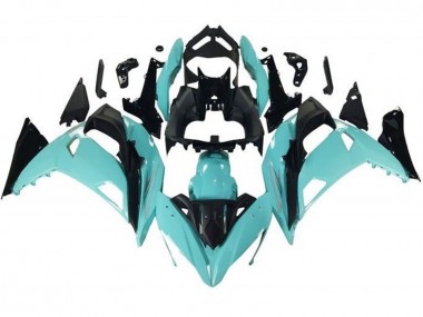 Carénages Moto Kawasaki Ninja 650 EX650 2017-2019 - Bleu Clair Noir Abordables