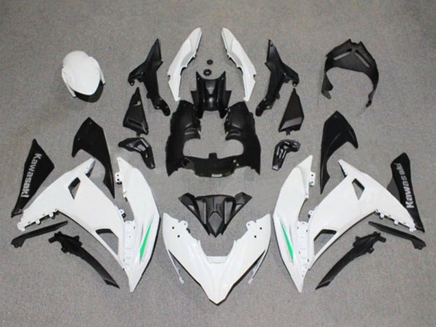 Carénages Moto Kawasaki Ninja 650 EX650 2017-2019 - Blanc Vert Noir Gris