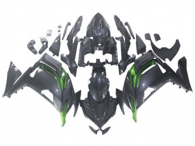Carénages Moto Kawasaki Ninja 650 EX650 2020-2024 - Fausse Fibre de Carbone Vert Abordables