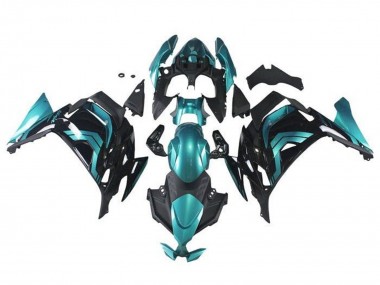 Carénages Moto Kawasaki Ninja 650 EX650 2020-2024 - Bleu Sarcelle Noir Abordables