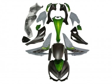 Carénages Moto Kawasaki Z1000 2014-2019 - Vert Gris Noir Mat Abordables