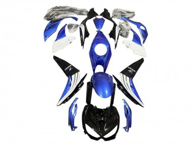 Carénages Moto Kawasaki Z1000 2014-2019 - Bleu Blanc Noir Brillant Abordables