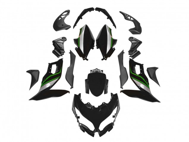Carénages Moto Kawasaki Versys 650 2015-2020 - Noir Vert Argent