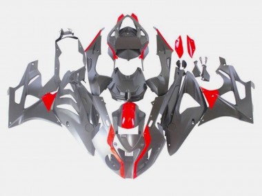 Kits Carénage Moto ABS BMW S1000RR 2009-2014 - Rouge Noir Mat Abordables