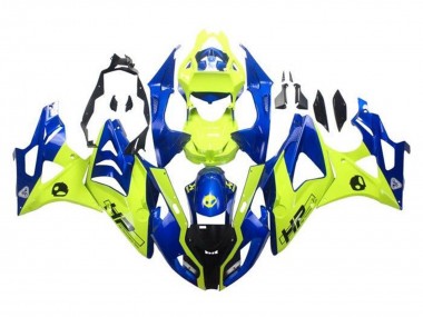 Carénages Moto BMW S1000RR 2009-2014 - Bleu Jaune HP Abordables