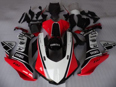 Carénages Moto Yamaha YZF R1 2015-2019 - Blanc Rouge Noir Motul YSP Abordables