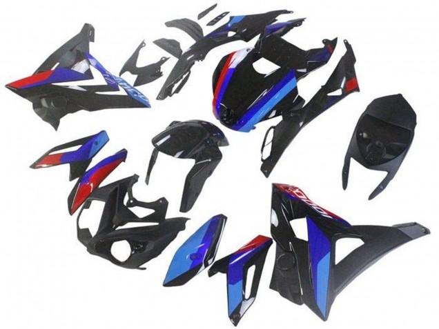 Carénages Moto BMW S1000RR 2015-2016 - Bleu Rouge Noir Brillant
