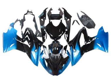 Carénages Moto BMW S1000RR 2015-2016 - Bleu Noir Brillant Abordables