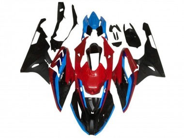 Carénages Moto BMW S1000RR 2015-2016 - Rouge Bleu Noir Bande Abordables