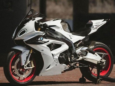 Carénages Moto BMW S1000RR 2017-2018 - Blanc Fausse Fibre de Carbone Abordables