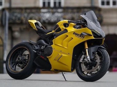 Carénages Moto Ducati Panigale V4 V4S 2022-2024 - Jaune Noir Abordables