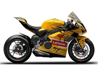 Carénages Moto Ducati Panigale V4 V4S 2022-2024 - Jaune Rouge Lenovo Abordables